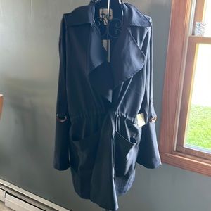 NWT Francesca’s black lightweight coat